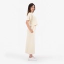 Jupe midi femme avec bande à la taille croisée