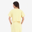 Sweat sur taille femme manches courtes FLEUR
