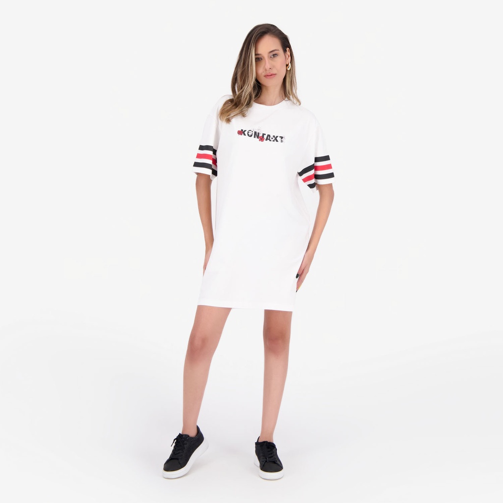 T-shirt robe femme manches courtes KONTAKT