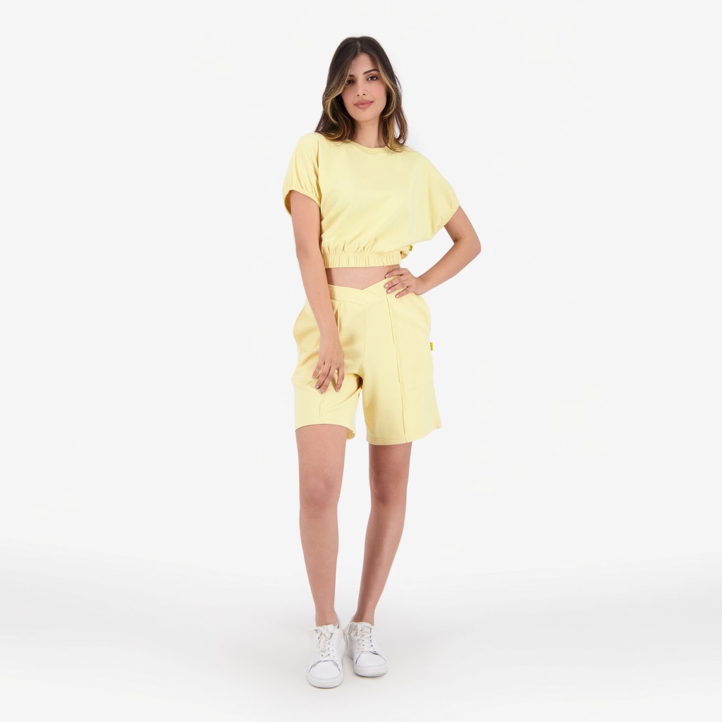 Sweat crop femme sans manches avec broderie
