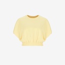 Sweat crop femme sans manches avec broderie