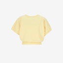 Sweat crop femme sans manches avec broderie