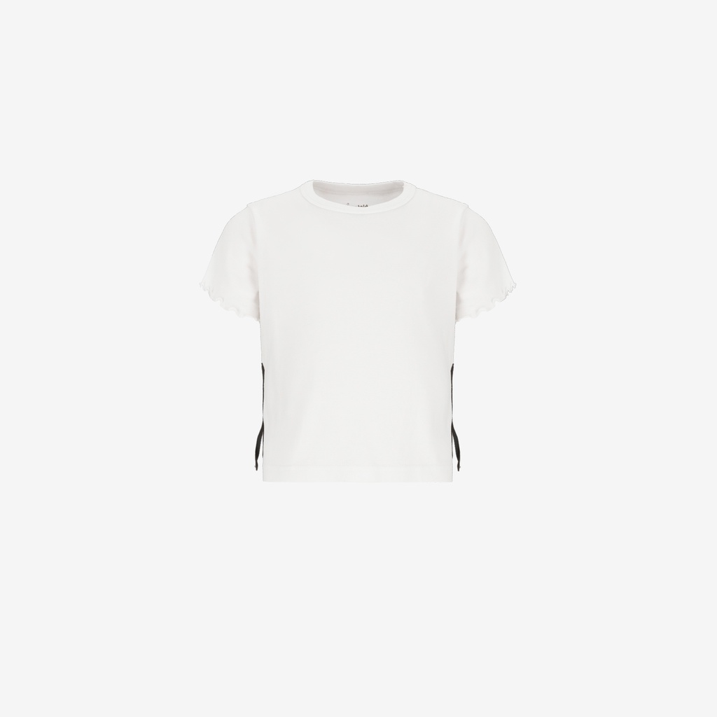 T-shirt fille manches courtes avec nœuds sur le cotés