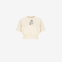 Sweat crop fille manches courte الوردة لي نحكي عليها