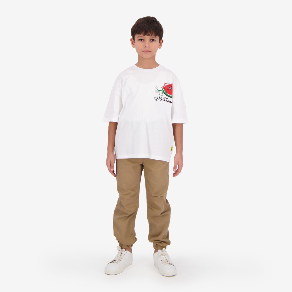 T-shirt oversized garçon manches courtes  مستكوزي
