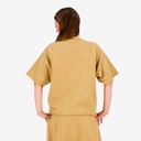 Sweat oversized femme manches courtes avec broderie