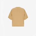 Sweat oversized femme manches courtes avec broderie