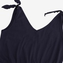 Combinaison femme col v avec élastique à la taille