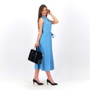 Robe chemise fluide femme sans manche en jeans- CYLINE
