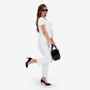 Blouse femme manches bouffantes avec noeuds sur le devant-TASNIM