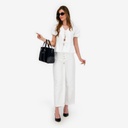 Blouse femme manches bouffantes avec noeuds sur le devant-TASNIM