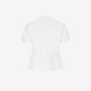 Blouse femme manches bouffantes avec noeuds sur le devant-TASNIM