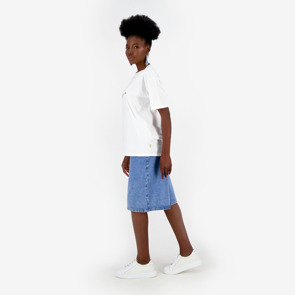 Bermuda femme taille haute en jeans -BADIRA