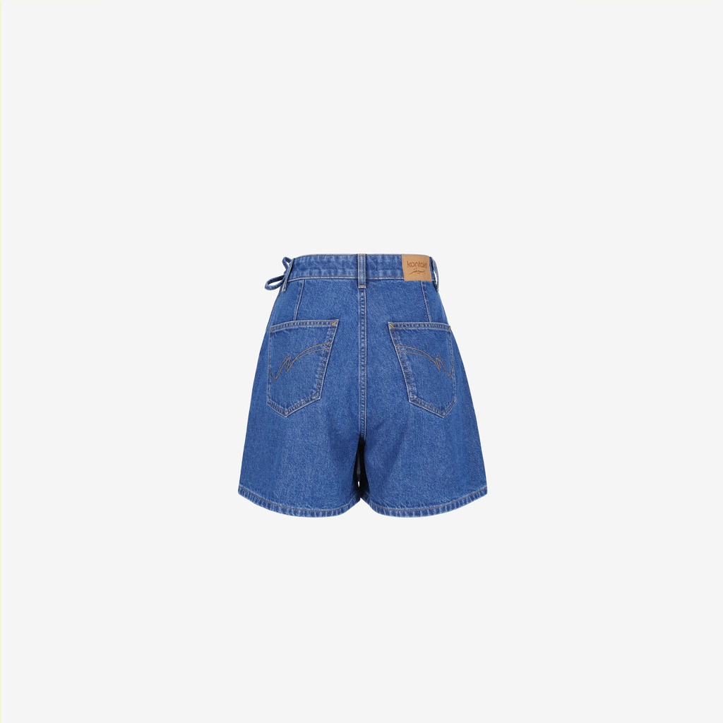 Skort fIlle avec noued en jeans