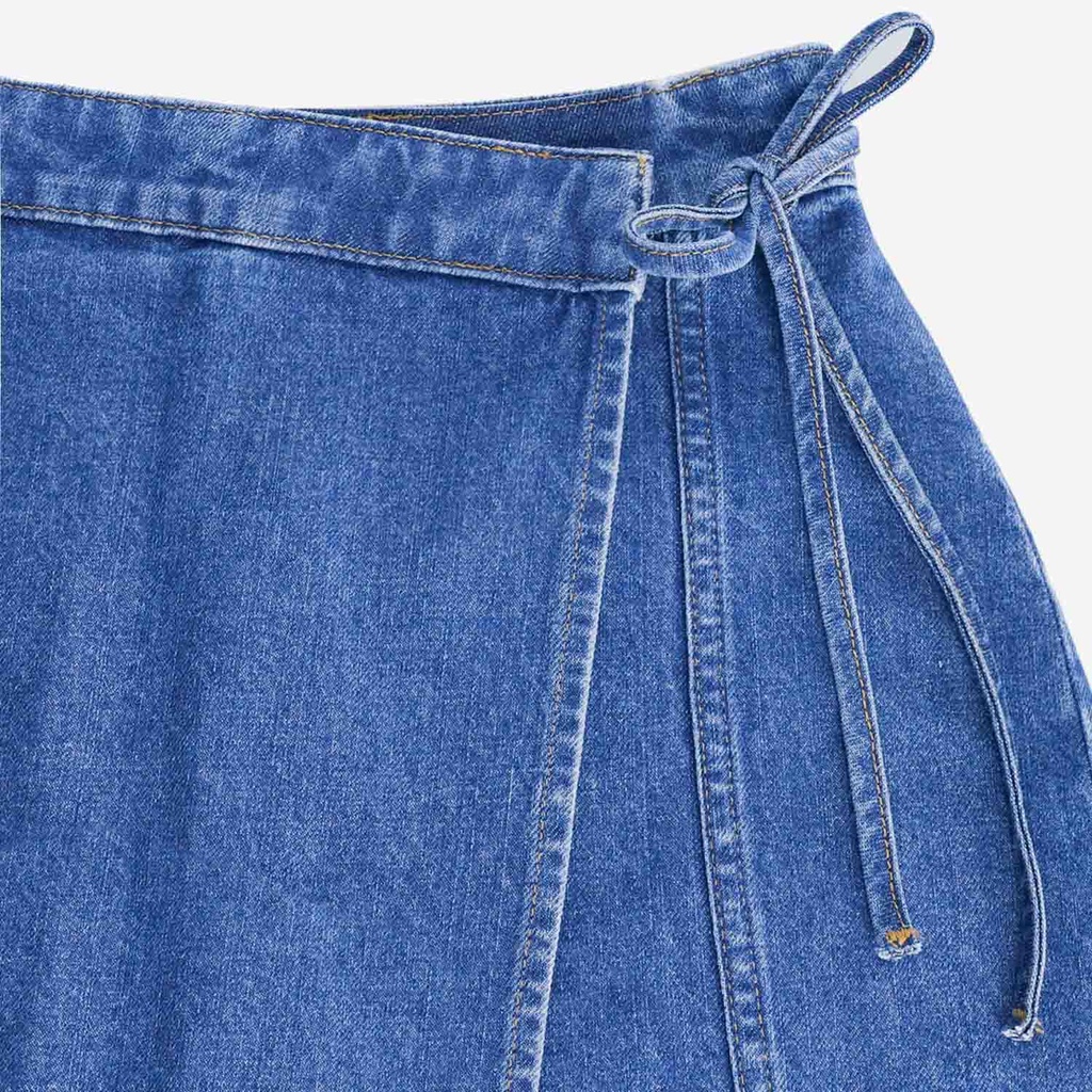 Skort fIlle avec noued en jeans
