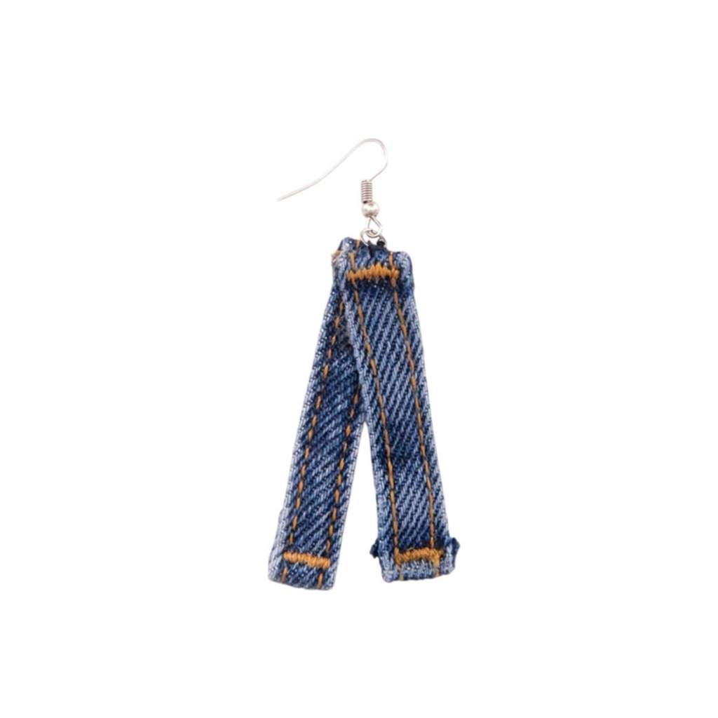Boucle d'oreille en denim