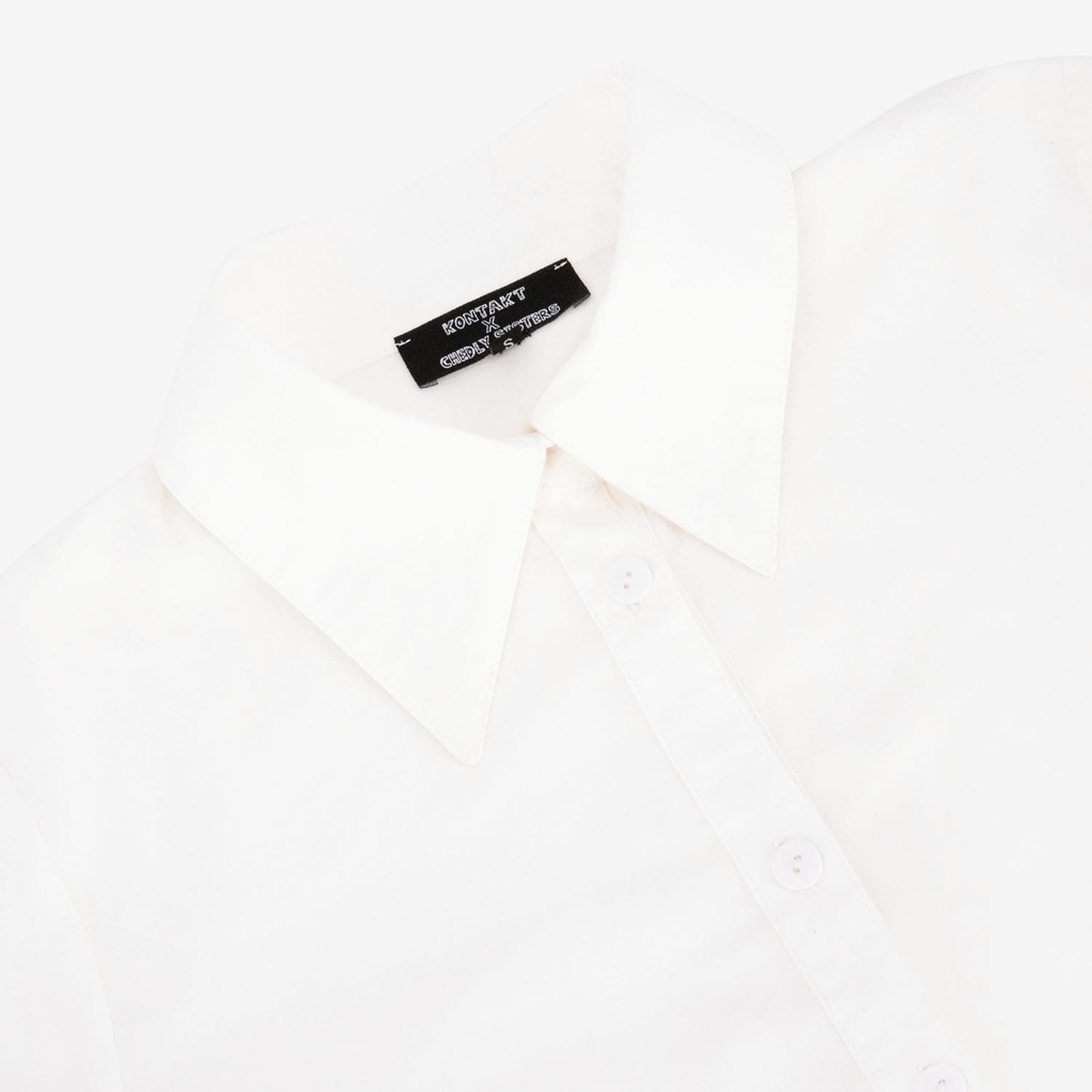 Chemise femme avec poche plaquée en chaine & trame