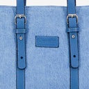 Mini cabas femme en jeans et cuir