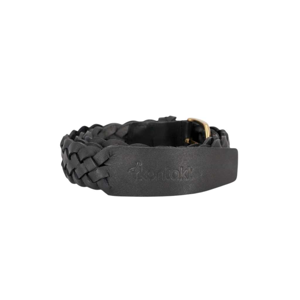 Ceinture tressé unisexe en cuir