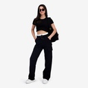 Jogger cargo femme jambe droite taille boxer