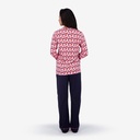 Pyjama femme manches longues avec patte boutonnée