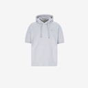 Hoodie homme manches courtes avec broderie