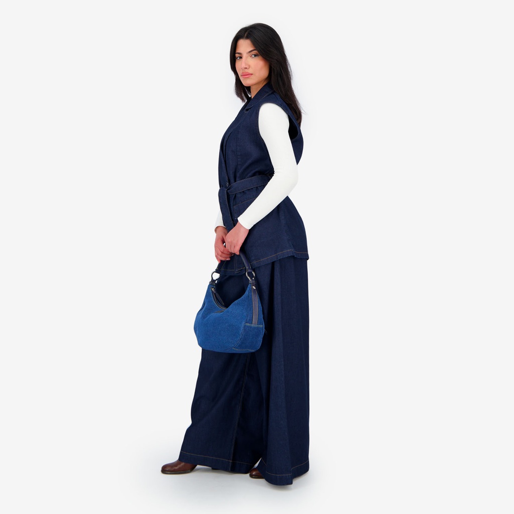 Blazer croisé femme sans manches-SAHAR