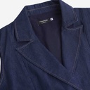 Blazer croisé femme sans manches-SAHAR