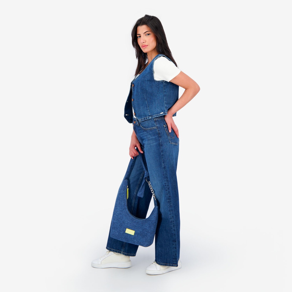 Super Straight jeans femme avec braguette décalé- SARRA 2.0