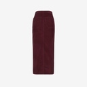 Jupe midi femme boutonnée en velours SOULEF