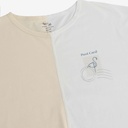Upcycling t-shirt crop femme manches courtes POSTCARD & WARNING VERSION 2