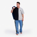 Upcycling t-shirt oversized homme manches courtes CROQUIS POCHE & الري VERSION 2