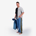 Upcycling t-shirt oversized homme manches courtes CROQUIS POCHE & الري VERSION 2