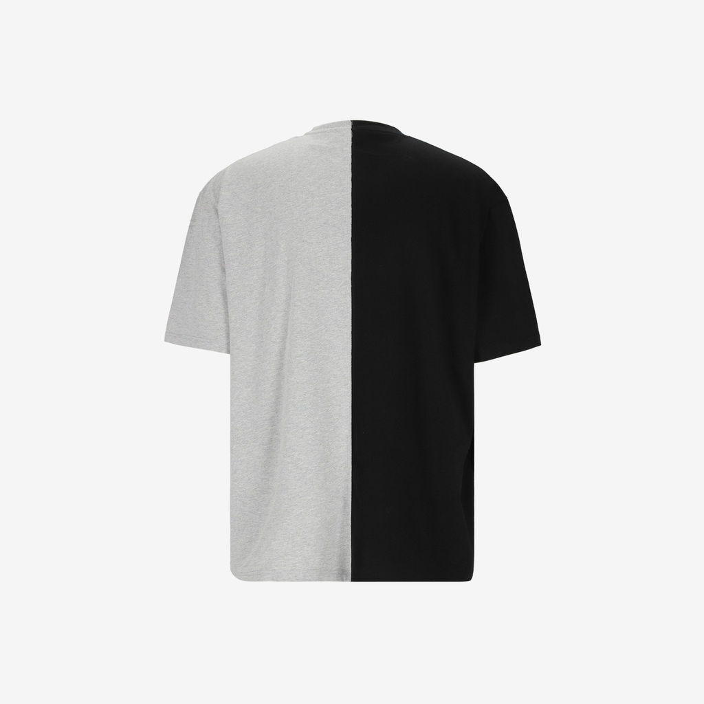 Upcycling t-shirt oversized homme manches courtes CROQUIS POCHE & الري VERSION 2