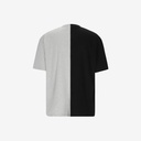 Upcycling t-shirt oversized homme manches courtes CROQUIS POCHE & الري VERSION 2