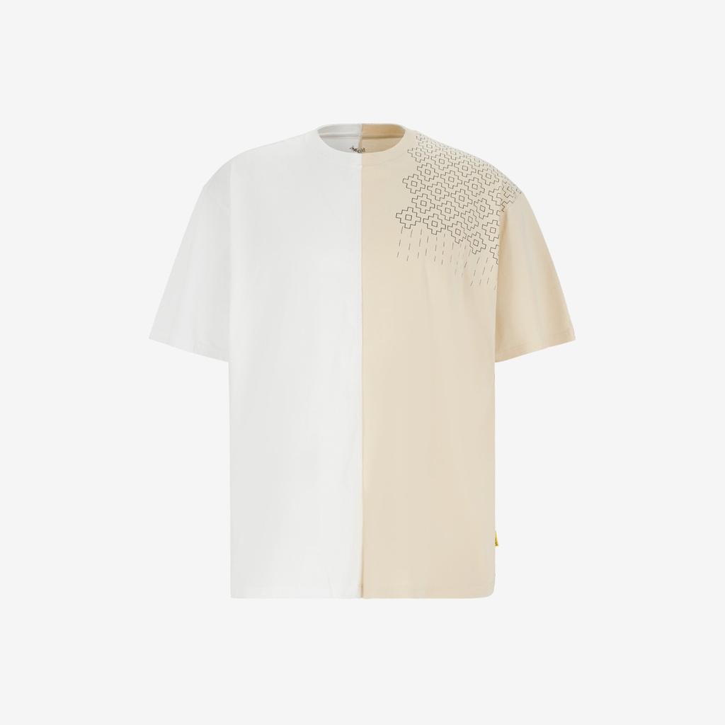 Upcycling t-shirt oversized homme manches courtes MARGOUM & LOSANGE VERSION 1