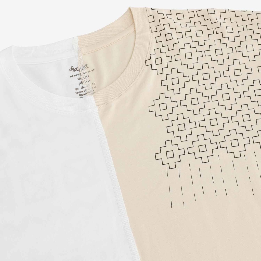 Upcycling t-shirt oversized homme manches courtes MARGOUM & LOSANGE VERSION 1