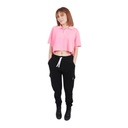 Polo crop femme