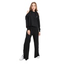 Jogger wide leg femme avec boutons pression
