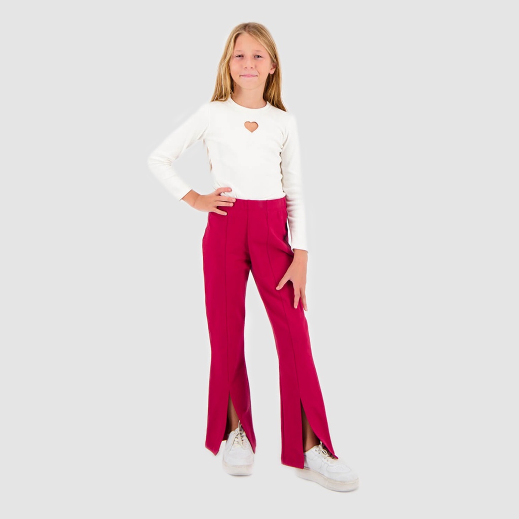 Jogger flare fille avec fentes devant
