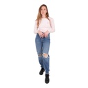 T-shirt femme nouée manches longues avec broderie