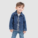 Surchemise bébé avec poches plaquées en jeans