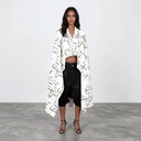 Safseri unisexe en jeans IMPRIME  كون كيما انتي  HEAVY PRINT AND LASER - TUNIS FASHION WEEK 2024