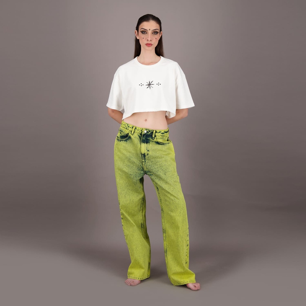 T-shirt cropped unisexe FREEDOM Selvedge And Raw Look - Tunis Fashion Week