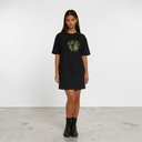 Robe sweat femme manches courtes avec poche plaquée كل بصمة عندها حكاية