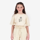 Sweat crop fille manches courte الوردة لي نحكي عليها