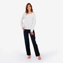Pyjama femme manches longues imprimé cœur