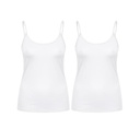 Lot de 2 Caracos femme en coton stretch