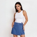 Top côtelé femme avec broderie