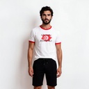 T-shirt unisexe manches  courtes contrasté  نسور قرطاج ديما فالعلالي